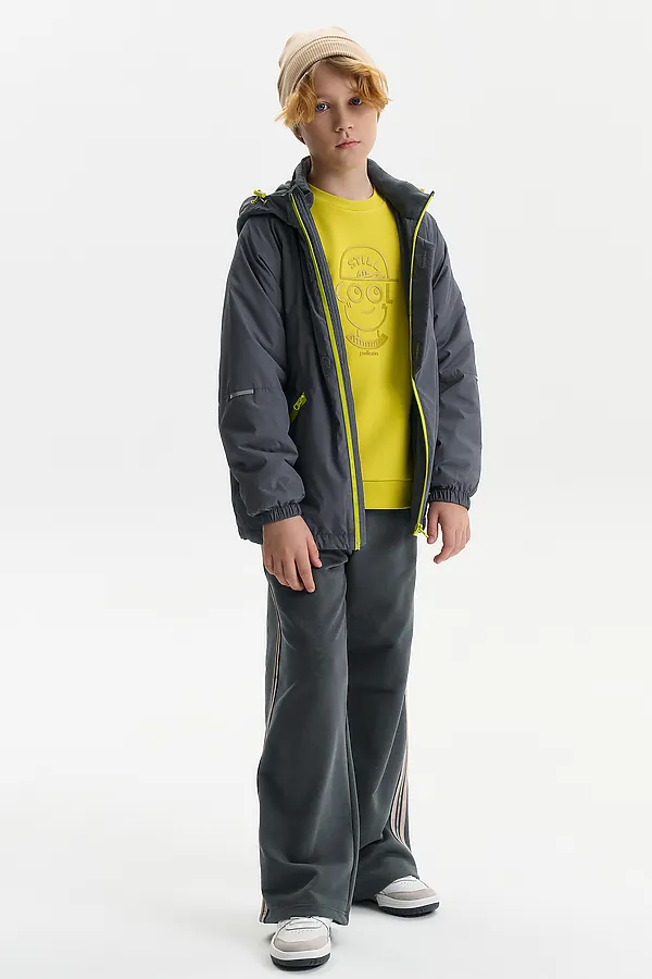 Ветровка для мальчиков PELICAN, серый - фото 2