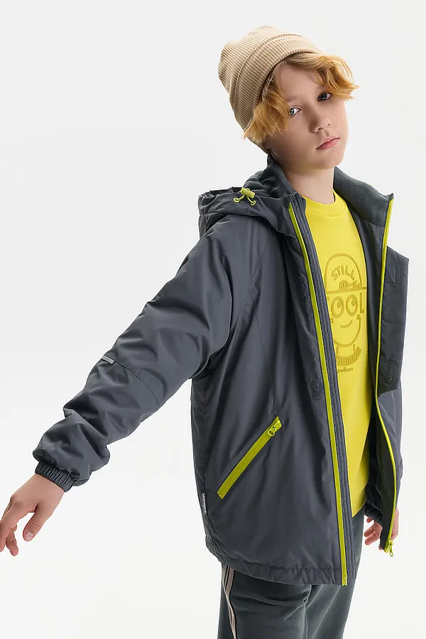 Ветровка для мальчиков PELICAN, серый - фото 2
