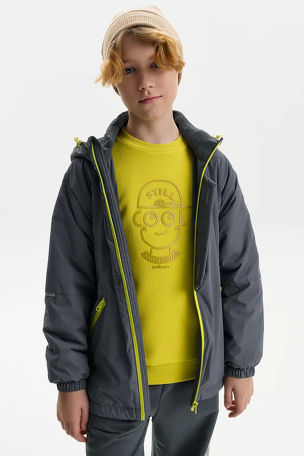 Ветровка для мальчиков PELICAN, серый - фото 2