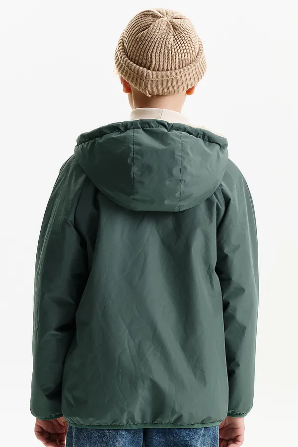 Двусторонняя ветровка для мальчиков PELICAN, хаки - фото 2