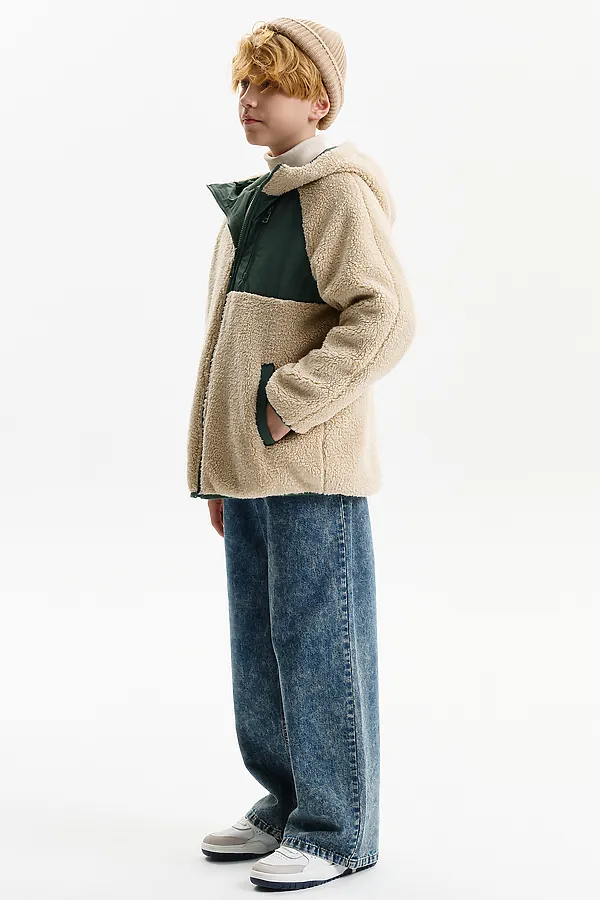 Двусторонняя ветровка для мальчиков PELICAN, хаки - фото 2