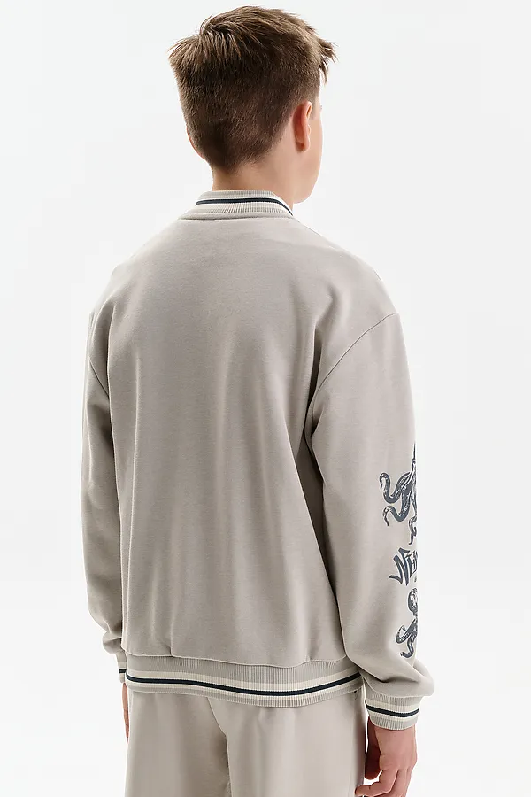 Толстовка для мальчиков PELICAN, светло-серый - фото 2