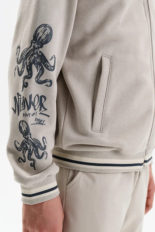 Толстовка для мальчиков PELICAN, светло-серый - фото 2