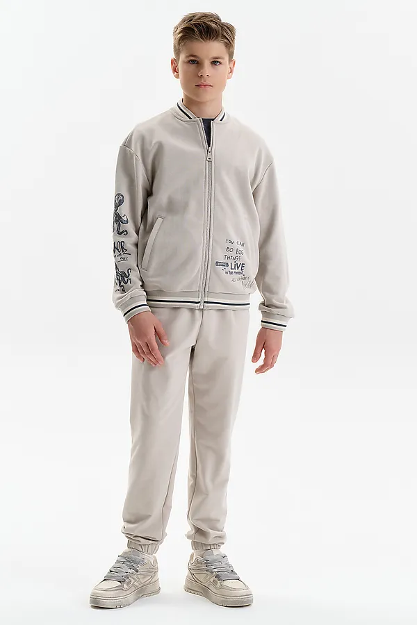 Толстовка для мальчиков PELICAN, светло-серый - фото 2