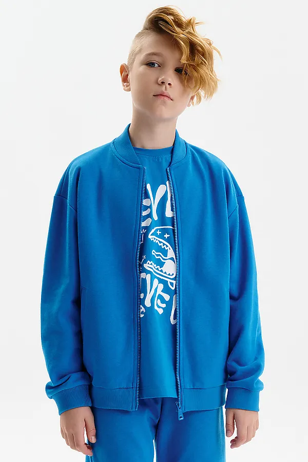 Толстовка для мальчиков PELICAN, лазурный - фото 2