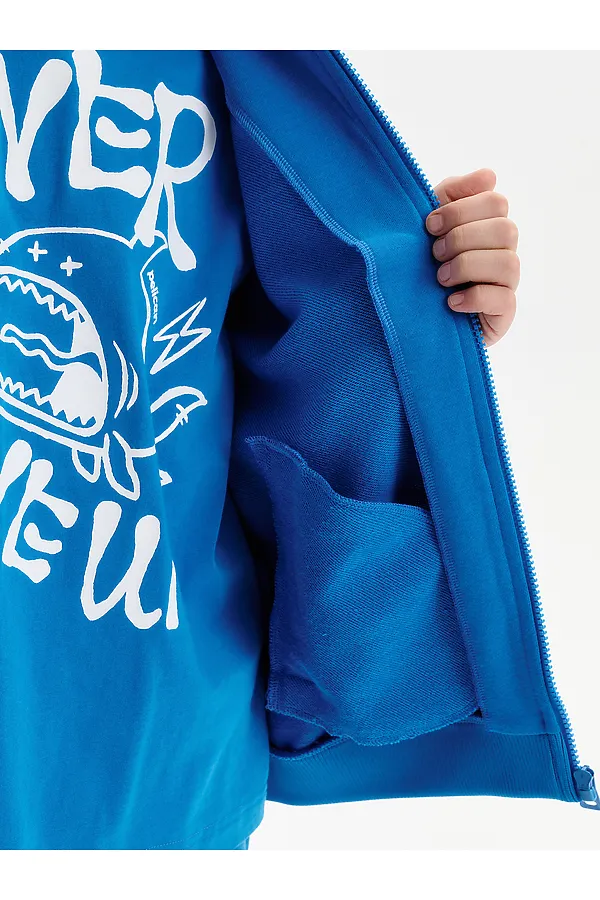 Толстовка для мальчиков PELICAN, лазурный - фото 2