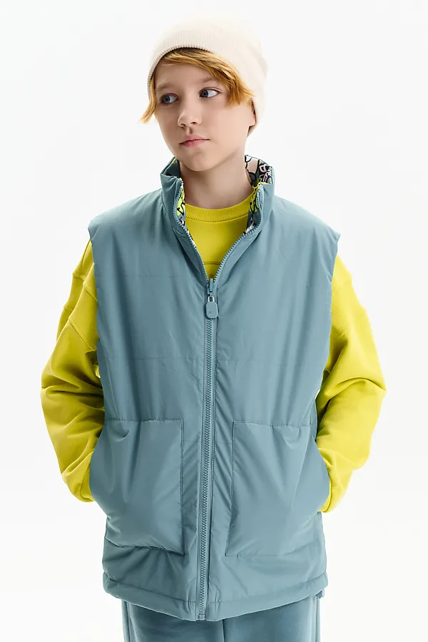 Жилет для мальчиков PELICAN, джинс - фото 2