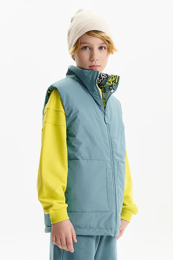 Жилет для мальчиков PELICAN, джинс - фото 2