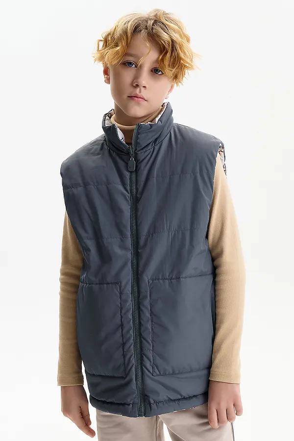 Жилет для мальчиков PELICAN, серый - фото 2