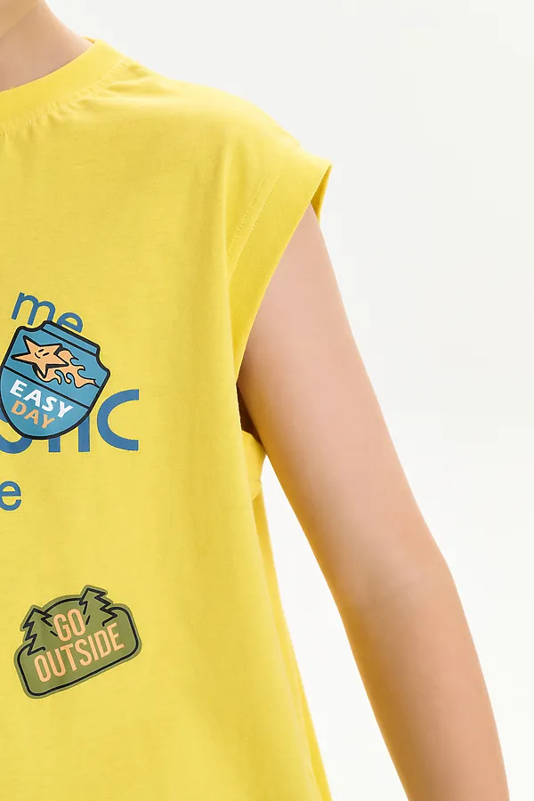 Майка для мальчиков PELICAN, желтый - фото 2