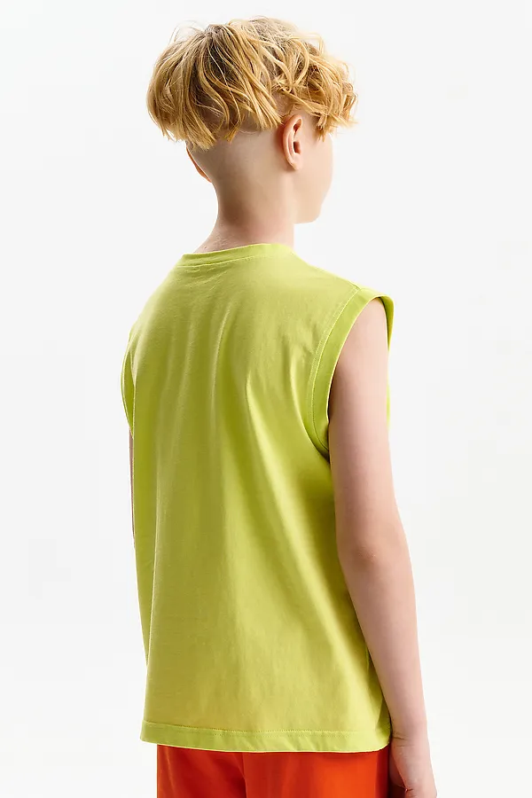 Майка для мальчиков PELICAN, яблочный - фото 2