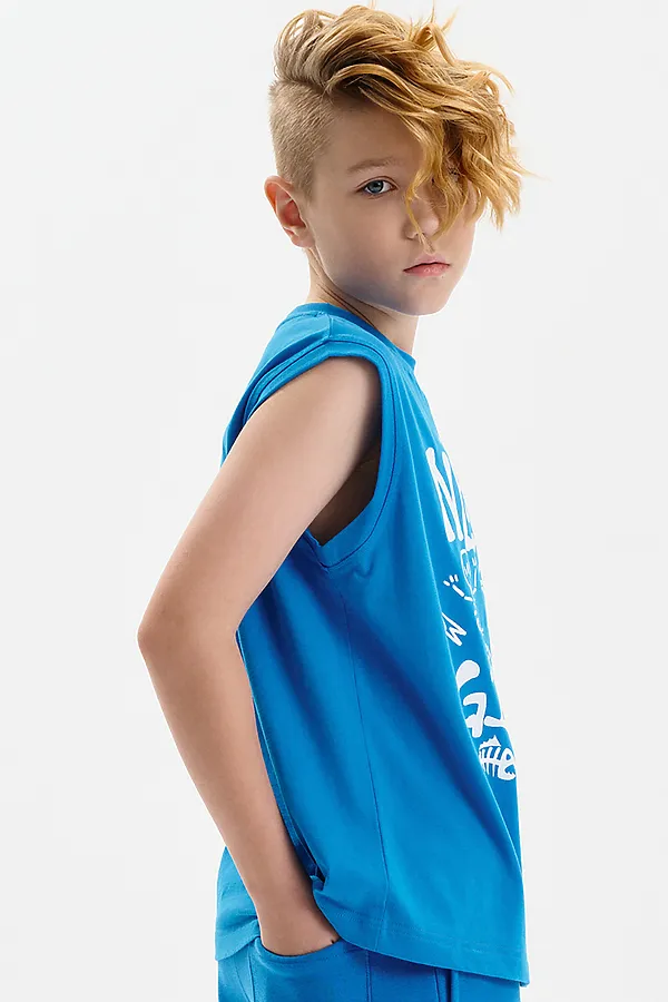 Майка для мальчиков PELICAN, лазурный - фото 2