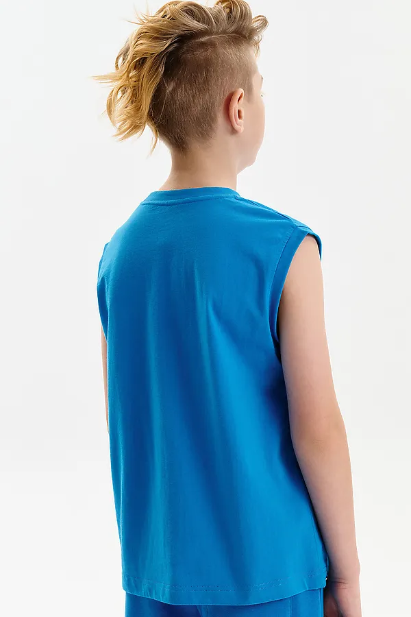 Майка для мальчиков PELICAN, лазурный - фото 2