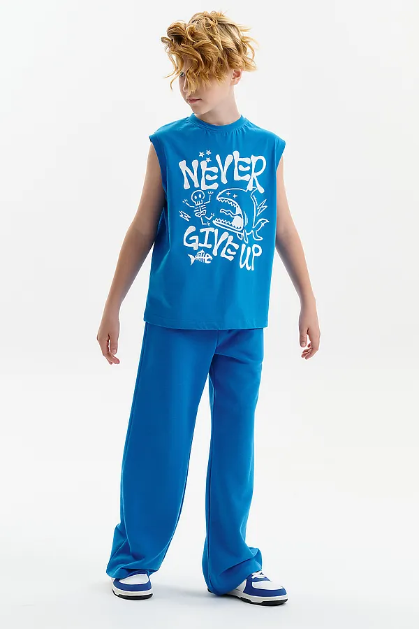 Майка для мальчиков PELICAN, лазурный - фото 2