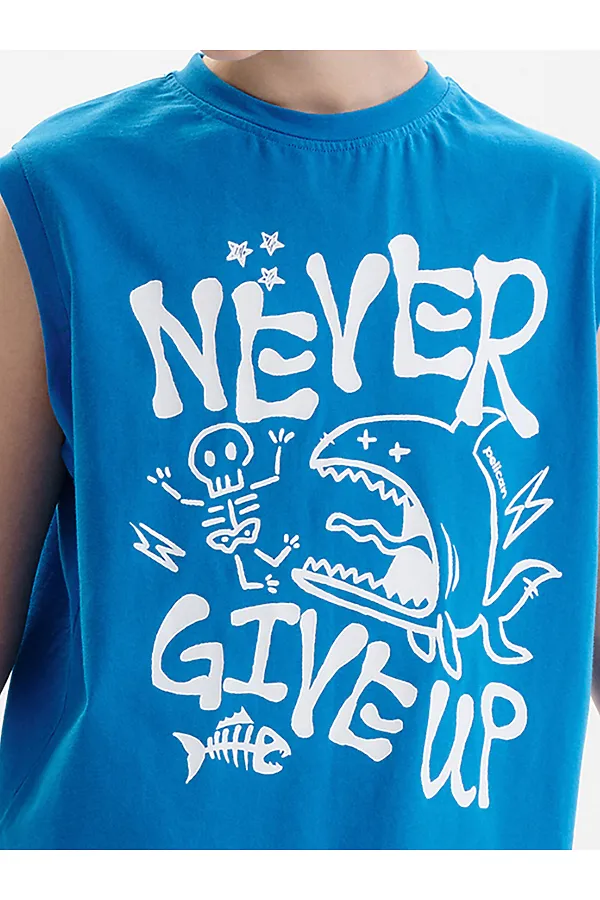 Майка для мальчиков PELICAN, лазурный - фото 2