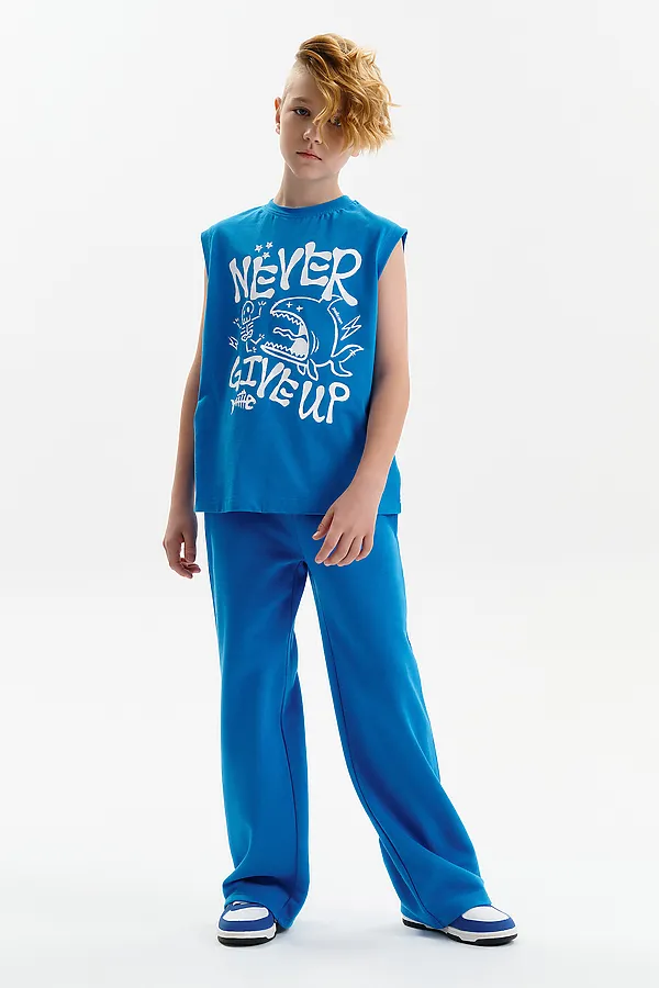 Майка для мальчиков PELICAN, лазурный - фото 2