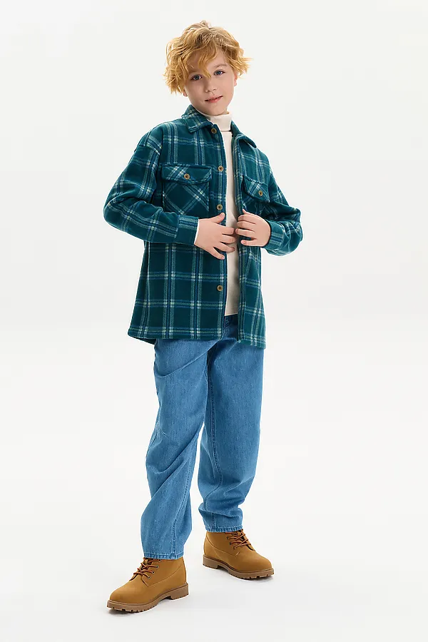 Утепленная рубашка PELICAN, изумрудный - фото 2