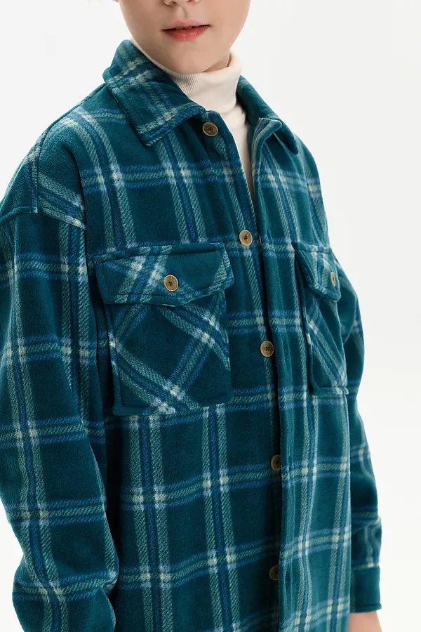 Утепленная рубашка PELICAN, изумрудный - фото 2