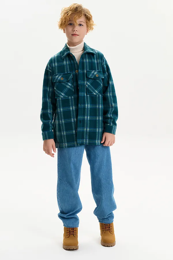 Утепленная рубашка PELICAN, изумрудный - фото 2