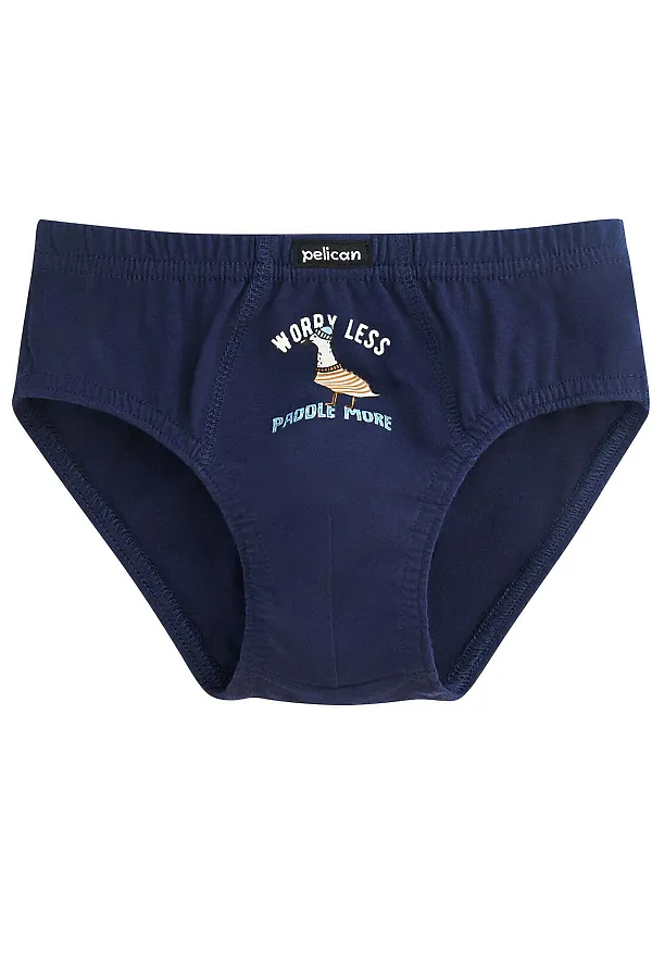 Набор трусов для мальчиков PELICAN, джинс/лазурный/темно-синий - фото 2