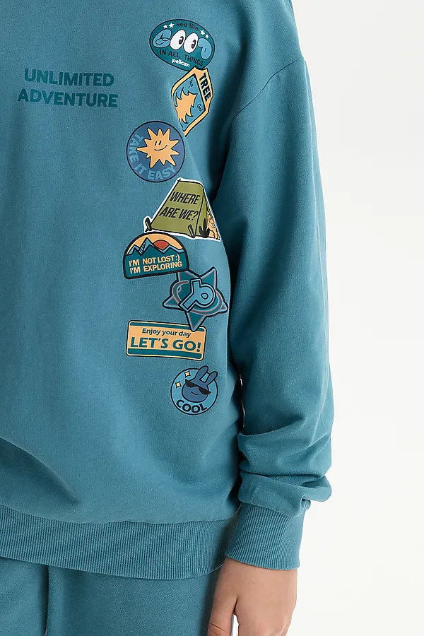 Свитшот PELICAN, джинс - фото 2