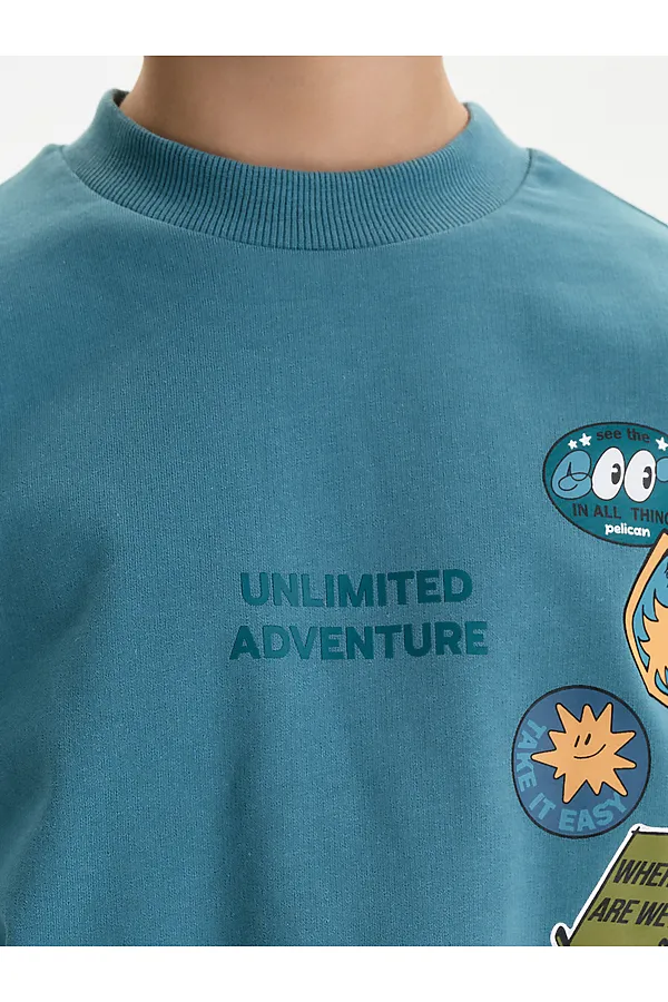 Свитшот PELICAN, джинс - фото 2