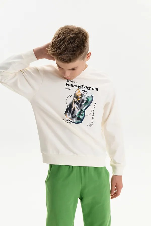 Свитшот PELICAN, молочный - фото 2