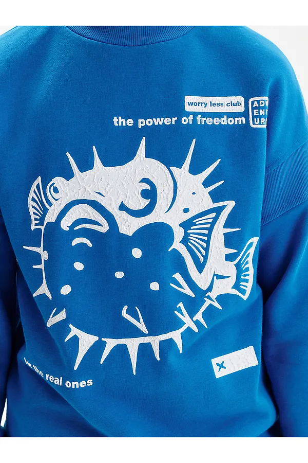 Толстовка для мальчиков PELICAN, лазурный - фото 2