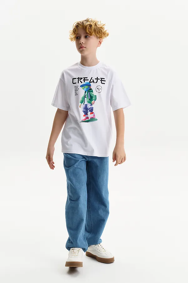 Футболка для мальчиков PELICAN, белый - фото 2