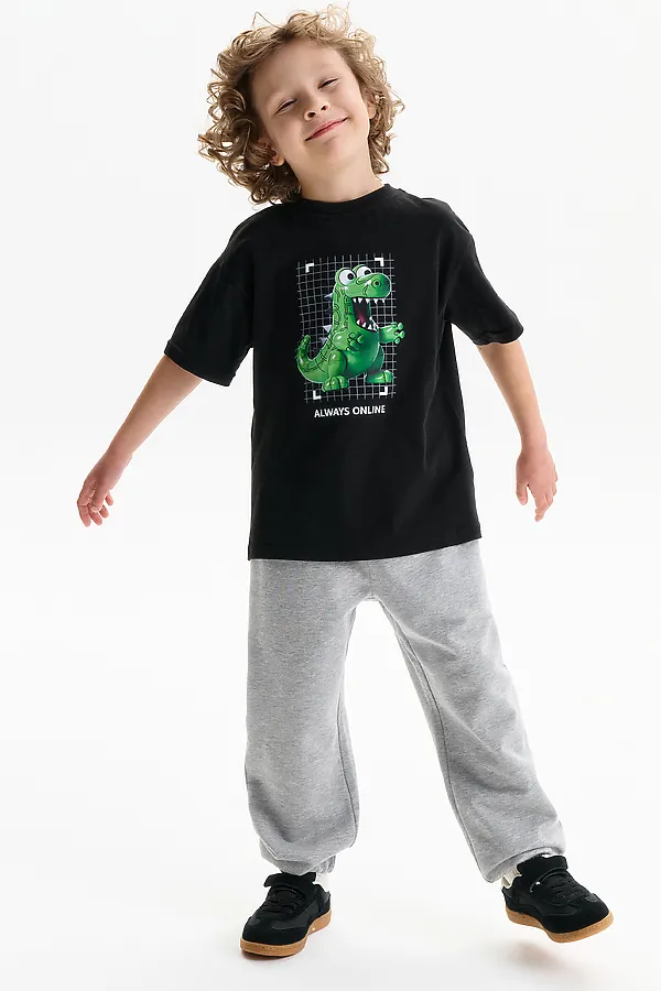 Футболка для мальчиков PELICAN, черный - фото 2