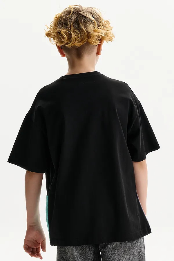 Футболка для мальчиков PELICAN, черный - фото 2