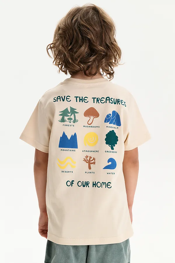 Футболка для мальчиков PELICAN, кремовый - фото 2