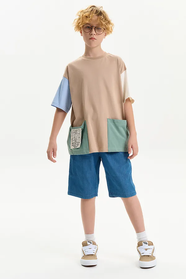 Футболка для мальчиков PELICAN, песочный - фото 2