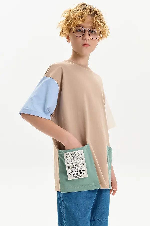 Футболка для мальчиков PELICAN, песочный - фото 2