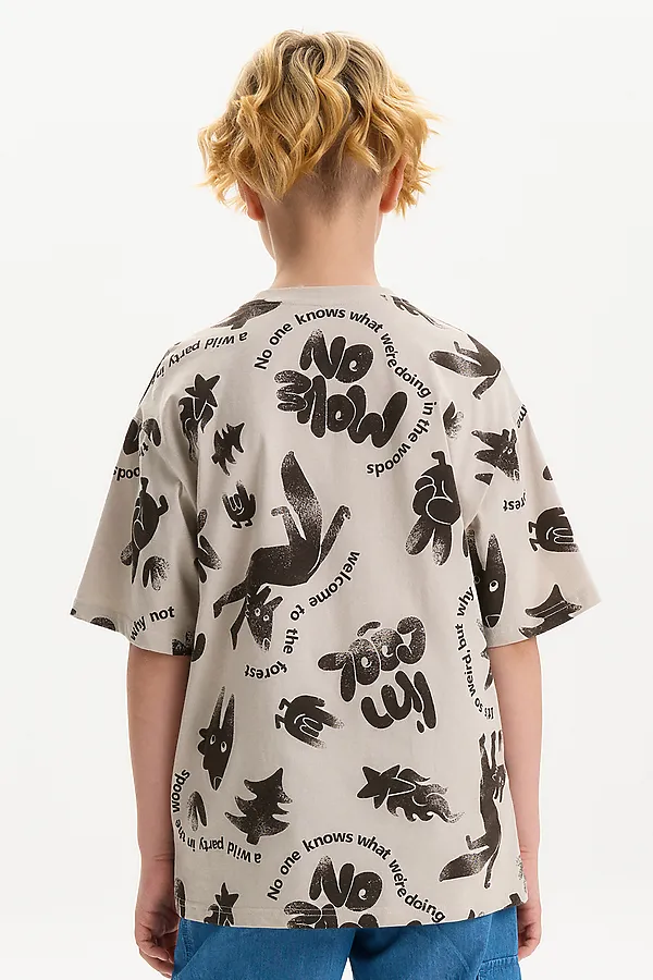 Футболка для мальчиков PELICAN, светло-серый - фото 2