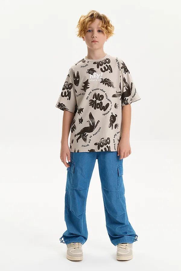 Футболка для мальчиков PELICAN, светло-серый - фото 2