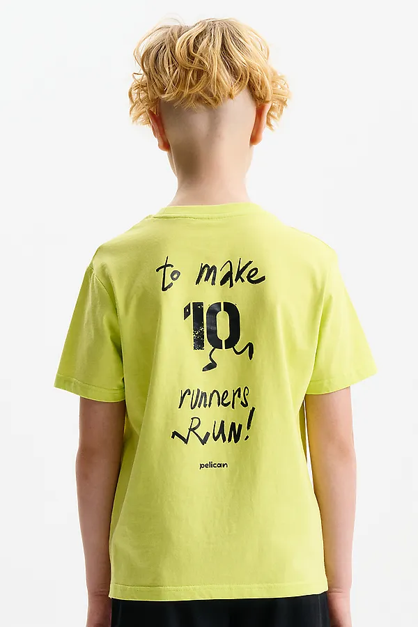Футболка для мальчиков PELICAN, яблочный - фото 2