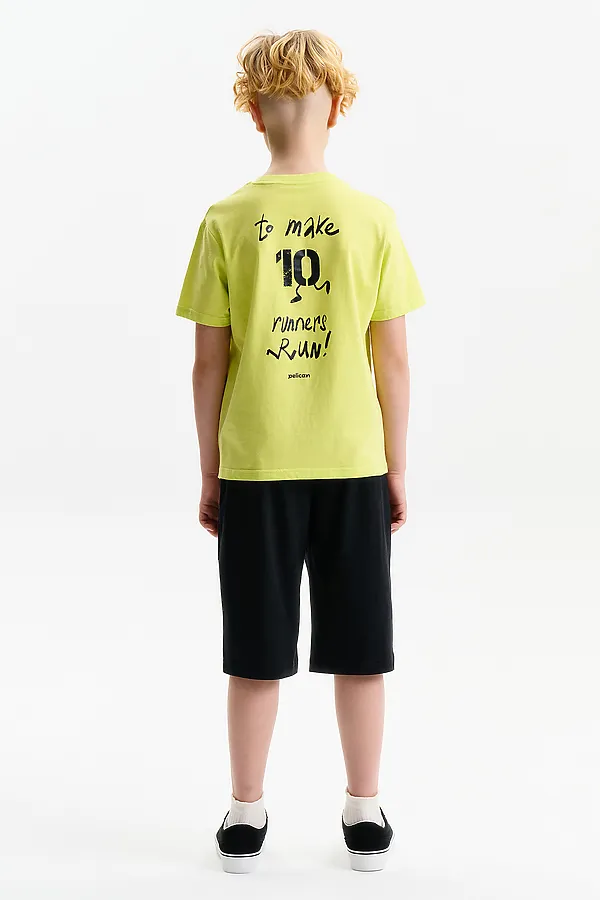 Футболка для мальчиков PELICAN, яблочный - фото 2