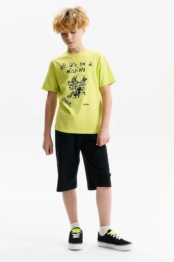 Футболка для мальчиков PELICAN, яблочный - фото 2