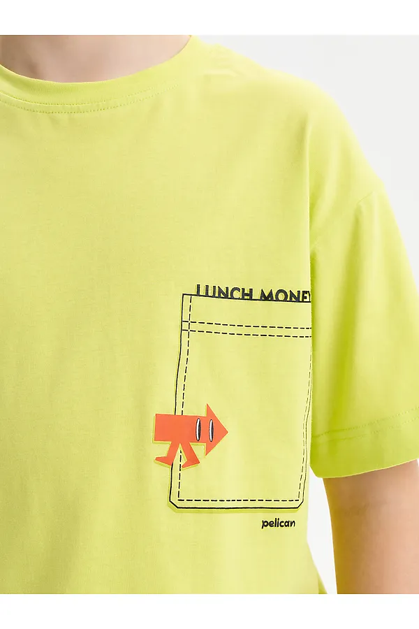 Футболка для мальчиков PELICAN, яблочный - фото 2