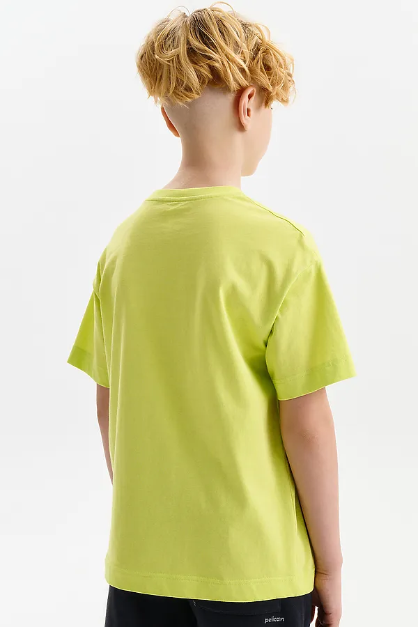 Футболка для мальчиков PELICAN, яблочный - фото 2