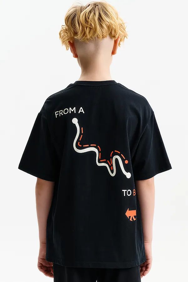 Футболка для мальчиков PELICAN, черный - фото 2