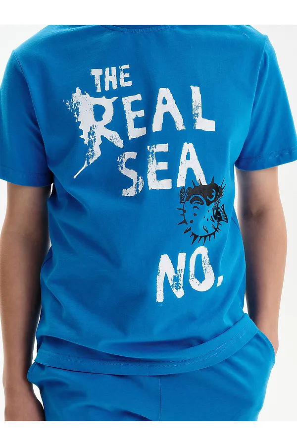 Футболка для мальчиков PELICAN, лазурный - фото 2