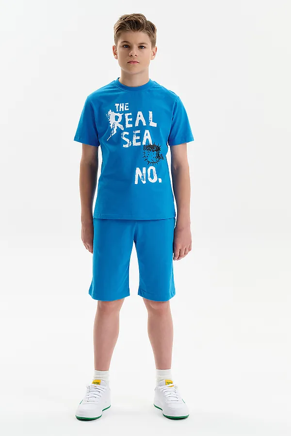 Футболка для мальчиков PELICAN, лазурный - фото 2