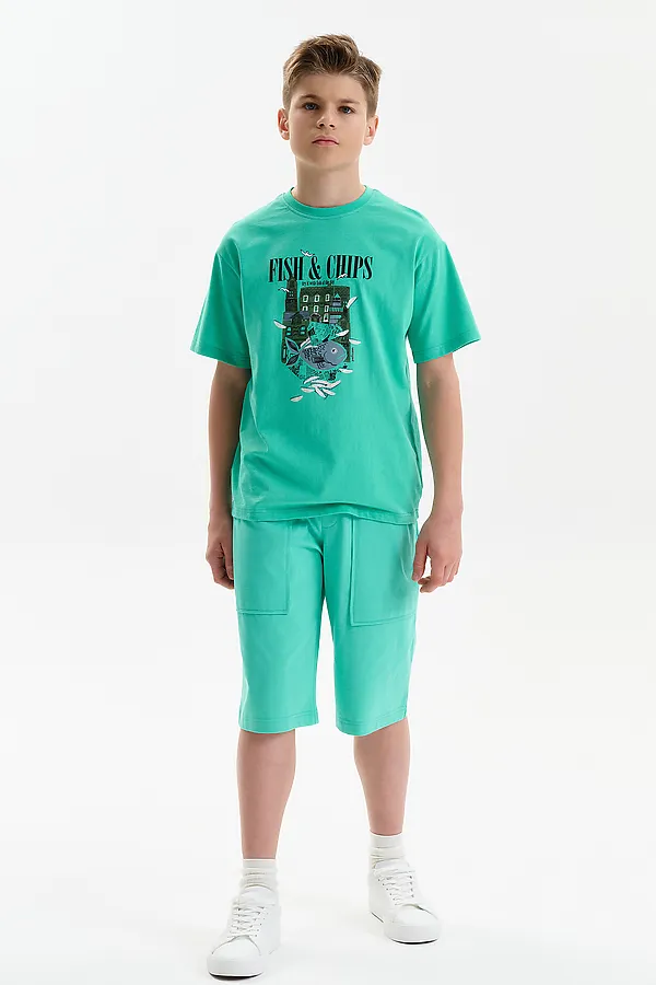 Футболка для мальчиков PELICAN, ментол - фото 2