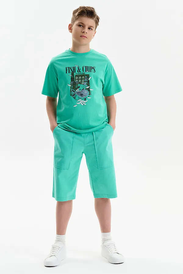 Футболка для мальчиков PELICAN, ментол - фото 2