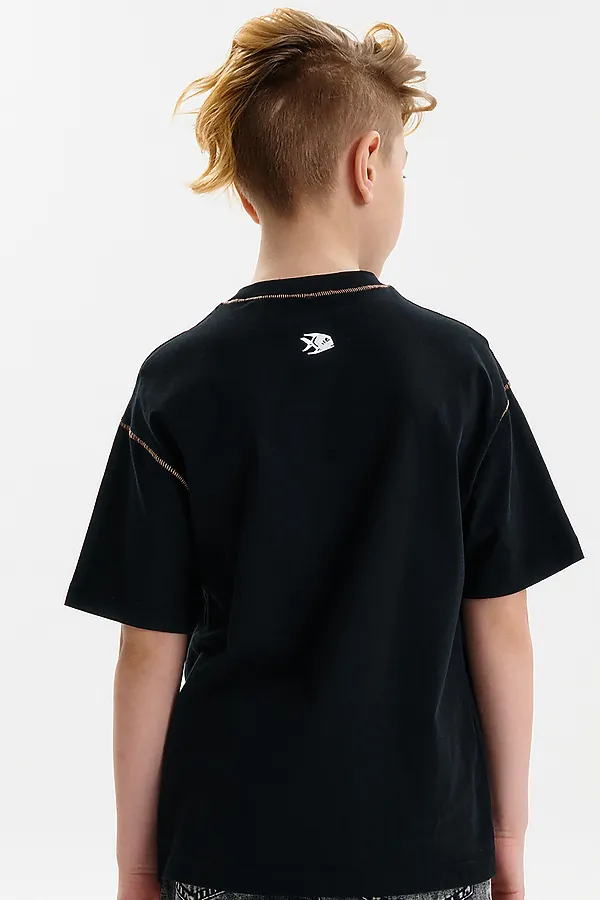 Футболка для мальчиков PELICAN, черный - фото 2