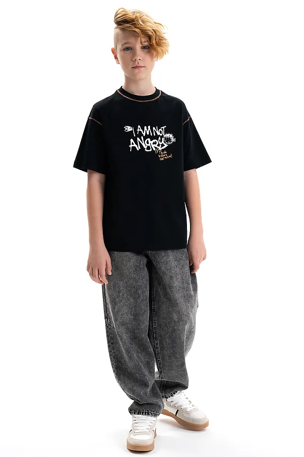 Футболка для мальчиков PELICAN, черный - фото 2