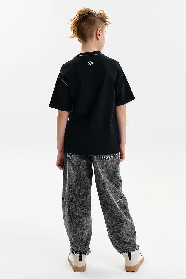 Футболка для мальчиков PELICAN, черный - фото 2