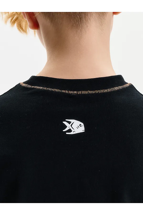 Футболка для мальчиков PELICAN, черный - фото 2